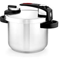 BRA Tekna - Olla a presión rápida 6 litros- acero Inoxidable- apta para todo tipo de cocinas- incluido inducción- gris